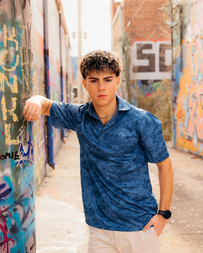 2Tone Performance Polo - Navy